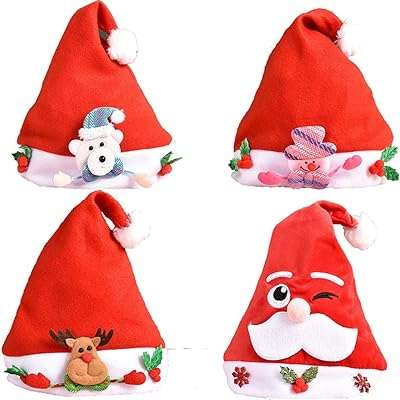 4 paires de chapeaux de noël pour enfants chapeau de père avec un joli. Bienvenue chez DIAYTAR COTE D'IVOIRE, la plateforme en ligne par excellence pour vos besoins en produits discount ! Parcourez notre sélection impressionnante, allant de l'électroménager haut de gamme aux accessoires informatiques dernier cri, des vêtements tendance aux gadgets innovants. Ne cherchez plus, nous sommes là pour rendre votre expérience de shopping abordable et inoubliable.