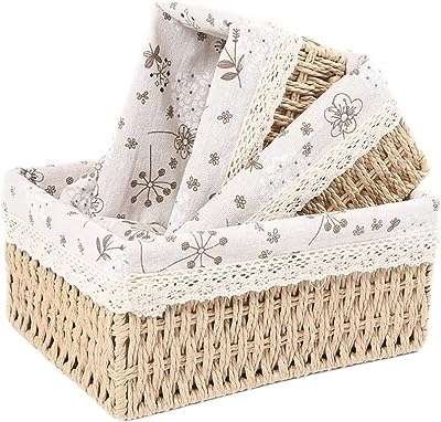 Lot de 3 paniers de rangement en macramé au design bohème corde papier tissé avec doublure. À la recherche de bons plans ? DIAYTAR COTE D'IVOIRE  est là pour vous ! Explorez notre sélection discount de produits pour la maison, l'électroménager et l'informatique, ainsi que des vêtements à la mode et des gadgets abordables. Des économies garanties sur tous vos achats en ligne !