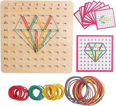 Géoboards éducatifs en bois montessori pour enfants 9x9 matériaux de manipulation. DIAYTAR COTE D'IVOIRE  - L'adresse incontournable des chasseurs de bonnes affaires en ligne. Découvrez notre large gamme de produits à prix discount, allant des gadgets innovants aux appareils électroménagers dernier cri. Faites des économies sans sacrifier vos envies !