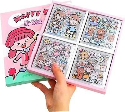 Castwave 800 pièces 100 feuilles ensemble d'autocollants en vinyle colorés mignons pour scrapbooking. Vous cherchez des produits de qualité à petit prix ? Ne cherchez plus ! DIAYTAR COTE D'IVOIRE  est votre destination en ligne pour tous vos besoins discount. Explorez notre sélection variée, allant de la maison à l'électroménager, de l'informatique à la mode et aux gadgets, et découvrez des offres exceptionnelles qui correspondent à votre budget. Faites des économies sans compromettre la qualité avec DIAYTAR COTE D'IVOIRE .