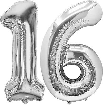 Ballon en aluminium numéroté argenté pour 16e anniversaire | décorations de fête d'anniversaire avec ballon. Achetez malin sur DIAYTAR COTE D'IVOIRE  ! Notre boutique en ligne généraliste propose une large gamme de produits discount allant des articles pour la maison, à la mode en passant par l'électroménager et l'informatique. Profitez de nos offres imbattables et faites des économies dès aujourd'hui !