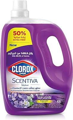 Nettoyant désinfectant multi usages clorox lavande toscane 45 litres 50 % plus. Trouvez des bonnes affaires tous les jours sur DIAYTAR COTE D'IVOIRE, votre boutique en ligne incontournable. Avec notre large gamme de produits discount allant de la maison à l'électroménager, de l'informatique à la mode et aux gadgets, vous êtes assuré de trouver ce que vous cherchez à prix abordable. Ne manquez pas nos offres spéciales et achetez en toute confiance dès aujourd'hui!