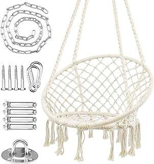 Wbhome balançoire hamac avec corde en coton suspendue ensemble d'outils pour chambre. DIAYTAR COTE D'IVOIRE  - votre guichet unique pour des trouvailles discount dans tous les domaines ! Découvrez notre collection riche et variée de produits, allant de l'électroménager pratique à l'informatique performante en passant par la mode. Faites des économies considérables sur des articles de qualité, sans compromettre votre style ou vos besoins essentiels. Choisissez la commodité de nos options de livraison rapides et profitez d'une expérience de magasinage en ligne sans tracas dès aujourd'hui !