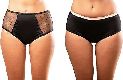Lot de deux protège-slips en coton biologique | capacité moyenne lourde sous-vêtements