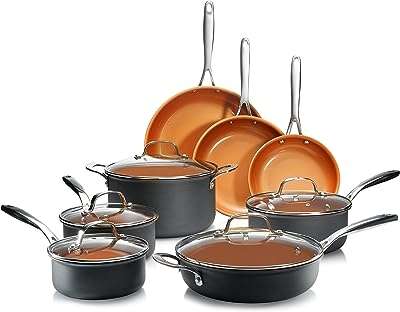 Ensemble de 13 casseroles et poêles gotham steel anodisées dures avec revêtement antiadhésif en céramique. DIAYTAR COTE D'IVOIRE, votre boutique en ligne discount pour toutes vos nécessités. Faites des économies sur vos achats de meubles de maison, d'équipements électroniques, de gadgets et bien plus encore. Profitez de nos prix attractifs sans jamais compromettre la qualité.