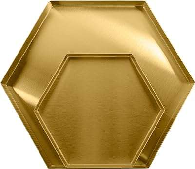 Ensemble de 2 plateaux décoratifs hexagonaux dorés organisateurs de rangement finition polie. Bienvenue chez DIAYTAR COTE D'IVOIRE, la boutique en ligne où vous pouvez trouver tout ce dont vous avez besoin à des prix défiant toute concurrence. Découvrez notre vaste gamme de produits discount, que ce soit des articles pour la maison, de l'électroménager, de l'informatique, de la mode ou des gadgets. Faites des économies sur tous vos achats grâce à DIAYTAR COTE D'IVOIRE .