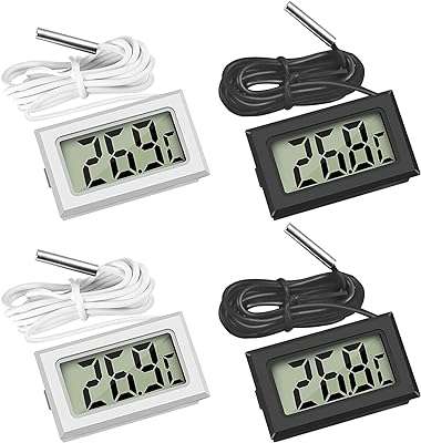 4x thermomètre numérique lcd moniteur de température avec sonde externe pour réfrigérateur. Besoin de trouver des gadgets originaux et amusants ? DIAYTAR COTE D'IVOIRE  est là pour vous proposer une sélection de produits discount qui égayeront votre quotidien. Trouvez des cadeaux uniques pour vos proches ou offrez-vous des articles ludiques qui vous divertiront sans vider votre porte-monnaie. Faites de votre shopping en ligne un moment fun et économique.