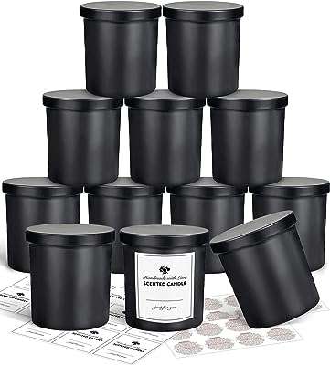 Submend lot de 12 pots de bougies en verre de 10 oz avec couvercles et autocollants. Achat malin en ligne ? C'est chez DIAYTAR COTE D'IVOIRE  ! Parcourez notre boutique en ligne généraliste et trouvez tout ce dont vous avez besoin à des prix réduits. Que ce soit pour équiper votre maison, mettre à jour votre garde-robe ou obtenir les derniers gadgets, notre sélection discount saura vous satisfaire sans vous ruiner !