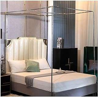 Cadre de lit à baldaquin en acier inoxydable 4 rideaux d'angle pour chambre. Trouvez tout ce dont vous avez besoin à des prix imbattables chez DIAYTAR COTE D'IVOIRE  - une boutique en ligne généraliste qui vous propose des produits discount pour la maison, l'électroménager, l'informatique et plus encore.