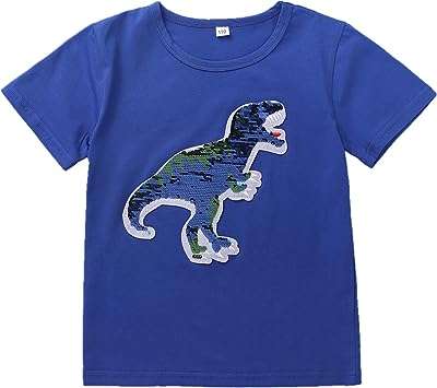 T shirt à manches courtes pour enfants fille et garçon paillettes dinosaure. Besoin de renouveler votre intérieur sans vous ruiner ? DIAYTAR COTE D'IVOIRE  est là pour vous offrir une vaste gamme de produits discount pour la maison, des meubles aux accessoires décoratifs en passant par les appareils électroménagers. Profitez de notre sélection de qualité à des prix incroyables et transformez votre maison sans vous soucier de votre budget.