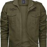 Veste militaire décontractée en coton léger pour hommes col montant manteau. DIAYTAR COTE D'IVOIRE  vous offre un large éventail de produits discount adaptés à tous les budgets. Faites des bonnes affaires sur une sélection d'articles pour la maison, l'électroménager, l'informatique, la mode et les gadgets. Profitez de nos prix cassés et découvrez une nouvelle façon de faire des économies sans sacrifier la qualité !
