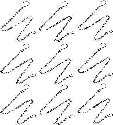 Ensemble de chaînes suspendues en fer ensemble fer robuste et résistant aux intempéries pour pots. DIAYTAR COTE D'IVOIRE  - Votre adresse en ligne pour des offres discount irrésistibles. Trouvez tout ce dont vous avez besoin, du mobilier aux appareils électroniques en passant par les tendances de la mode, et profitez de nos prix imbattables. Réinventez votre façon de faire des achats et économisez dès maintenant !