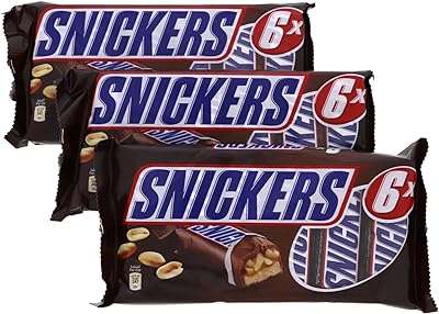 Barres de chocolat snickers 6 x 50 g paquet de 3. Besoin de trouver des gadgets originaux et amusants ? DIAYTAR COTE D'IVOIRE  est là pour vous proposer une sélection de produits discount qui égayeront votre quotidien. Trouvez des cadeaux uniques pour vos proches ou offrez-vous des articles ludiques qui vous divertiront sans vider votre porte-monnaie. Faites de votre shopping en ligne un moment fun et économique.