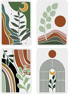 4pcs pochoir boho sunrise 117x83 pouces de feuilles de plantes tropicales. À la recherche de bons plans ? Rendez-vous sur DIAYTAR COTE D'IVOIRE, votre partenaire en ligne pour des produits discount de qualité. Parcourez notre large éventail de produits, allant de l'électroménager de pointe à la mode tendance, et profitez d'économies incroyables tout en apportant une touche de style à votre vie quotidienne.