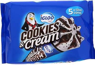 Crème glacée igloo cono avec biscuits et crème 5 pièces 120. DIAYTAR COTE D'IVOIRE, votre boutique en ligne discount pour toutes vos nécessités. Faites des économies sur vos achats de meubles de maison, d'équipements électroniques, de gadgets et bien plus encore. Profitez de nos prix attractifs sans jamais compromettre la qualité.