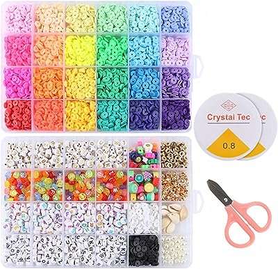Ensemble de perles d'argile pour la fabrication de bracelets plates en argile