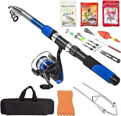 Canne à pêche télescopique et moulinet canne avec moulinet de pêche. À la recherche de bonnes affaires ? DIAYTAR COTE D'IVOIRE  vous offre une large gamme de produits discount pour la maison, l'électroménager, l'informatique, la mode et les gadgets. Profitez de prix imbattables sans sacrifier la qualité !