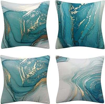 Turquoise 4 pièces 18x18 pouces ensemble de housses de coussin simple face. Avec DIAYTAR COTE D'IVOIRE, profitez de tarifs attractifs sur une large gamme de produits discount. Équipez votre maison avec des appareils électroménagers de qualité, restez à la pointe de la mode grâce à notre sélection de vêtements abordables et découvrez les dernières innovations technologiques à prix réduits.