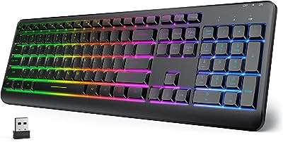Senda 2.4g clavier rétroéclairé sans fil rechargeable de jeu ergonomique rvb avec support. Envie de relooker votre espace de travail à moindre coût ? DIAYTAR COTE D'IVOIRE  est votre allié idéal pour l'informatique professionnelle à prix discount. Des ordinateurs de bureau aux imprimantes en passant par les accessoires de bureau, nous vous proposons une gamme complète qui allie performance et économies. Optimisez votre productivité sans compromettre votre budget avec nos offres exceptionnelles !