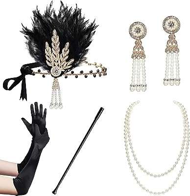 Goodrn ensemble d'accessoires de costume flapper gatsby des années 1920 avec bandeau. Parfaitement adapté aux chasseurs de bonnes affaires, DIAYTAR COTE D'IVOIRE  vous offre une expérience de shopping en ligne unique. Notre sélection abondante de produits discount, incluant des articles essentiels pour la maison, l'électroménager, l'informatique, la mode et les gadgets, garantit que vous trouverez ce que vous cherchez sans vous ruiner.