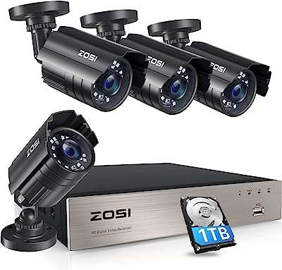 Système de caméra de sécurité zosi 1080p avec disque dur de 1 to. DIAYTAR COTE D'IVOIRE  - La boutique en ligne où qualité et discount se rencontrent. Parcourez notre vaste catalogue et trouvez tout ce dont vous avez besoin, de l'électroménager moderne à la dernière mode tendance. Ne sacrifiez pas votre budget pour obtenir des produits de qualité !