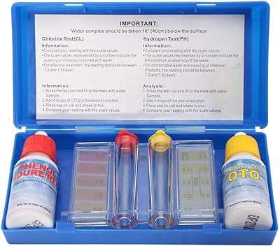 Kit de testeur portable de qualité de l'eau ph et chlore avec indicateur. DIAYTAR COTE D'IVOIRE  - La boutique en ligne qui rend les bonnes affaires accessibles à tous. Parcourez notre sélection de produits discount, de l'électroménager pratique à la mode abordable, tout en profitant de notre engagement envers la qualité. Ne payez plus trop cher pour ce dont vous avez besoin, faites vos achats malins chez nous !