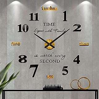 Vangold diy grande horloge murale silencieuse moderne sans cadre (noir or 14). DIAYTAR COTE D'IVOIRE  - la boutique en ligne par excellence pour des achats malins. Explorez notre gamme complète de produits discount, allant des indispensables pour la maison à la dernière technologie, sans oublier les dernières tendances mode. Économisez gros en achetant intelligemment avec nous.