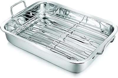 Plaque à rôtir avec grille amovible (grill) de penguin home® | en acier. Vous cherchez des produits discount de qualité ? Ne cherchez plus, DIAYTAR COTE D'IVOIRE  est là pour vous. Notre boutique en ligne généraliste propose une large gamme d'articles allant de la maison à l'informatique en passant par l'électroménager et la mode. Faites des économies sans compromettre la qualité grâce à notre sélection minutieusement choisie de produits à prix réduits. Profitez des avantages du shopping en ligne avec DIAYTAR COTE D'IVOIRE .