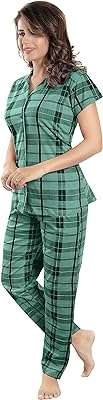Ensemble pyjama en coton pour femmes vêtements de nuit et ensemble. Bienvenue chez DIAYTAR COTE D'IVOIRE, votre destination de choix pour dénicher des bonnes affaires en ligne. Explorez notre sélection de produits discount allant des indispensables de la maison aux dernières nouveautés informatiques et mode, et profitez de notre engagement à vous offrir des prix compétitifs.
