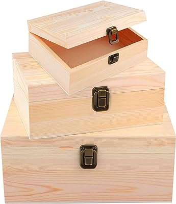 Idxco coffre au trésor en bois inachevé coffre de pin avec clip verrouillage pour l'artisanat. DIAYTAR COTE D'IVOIRE  : la boutique en ligne qui révolutionne votre façon de consommer. Découvrez un large choix de produits discount, de l'électroménager à l'informatique, en passant par la mode et les gadgets, et bénéficiez de prix imbattables sans sacrifier la qualité. Rendez-vous sur notre site dès maintenant et faites-vous plaisir à petits prix !