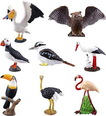Ensemble de 8 figurines d'oiseaux en plastique toymany. DIAYTAR COTE D'IVOIRE  - Votre destination en ligne pour des achats malins. Avec notre sélection de produits discount, allant de la maison à l'électronique, de la mode à l'informatique, vous pouvez économiser tout en comblant vos besoins. Ne manquez pas nos offres spéciales et réalisez des économies considérables dès aujourd'hui!