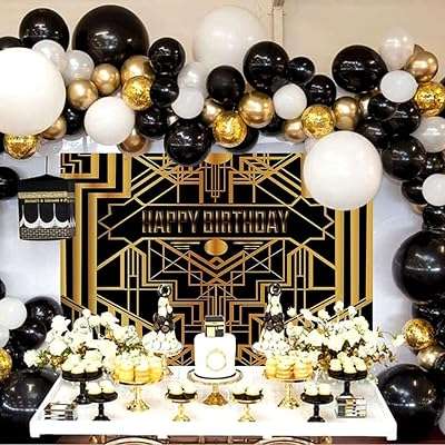 Lavinty 107 pièces de fond de fête d'anniversaire sur le thème gatsby pour décorations des années. Faites des économies sans compromettre la qualité grâce à DIAYTAR COTE D'IVOIRE . Notre large éventail de produits discount, allant des articles de maison à l'électroménager, de l'informatique à la mode, et même aux gadgets dernier cri, saura vous satisfaire, tout en vous offrant le meilleur rapport qualité-prix.