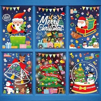 Autocollants de fenêtre décorations de noël de beauté autocollants noël 6 feuilles d'autocollants double face. Découvrez DIAYTAR COTE D'IVOIRE, la boutique en ligne incontournable pour les chasseurs de rabais. Trouvez tout ce dont vous avez besoin, des articles pour la maison à l'électroménager, en passant par l'informatique et la mode, à des prix discount incroyables. Économisez tout en vous offrant ce dont vous avez besoin chez DIAYTAR COTE D'IVOIRE !