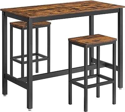 Ensemble de table de bar alenro avec 2 tabourets par vasagile petit déjeuner. Ne cherchez pas plus loin pour trouver des produits de qualité à prix réduits. DIAYTAR COTE D'IVOIRE  est votre destination en ligne pour tous vos besoins en produits discount, de la maison à l'électroménager, de l'informatique à la mode. Faites des économies substantielles et trouvez les articles parfaits, adaptés à votre budget.