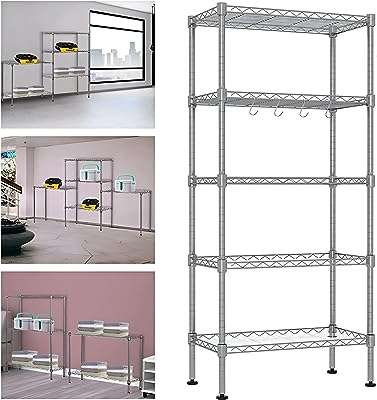 Hexar étagère de rangement en fil métallique à 5 niveaux pour la maison. Bienvenue sur DIAYTAR COTE D'IVOIRE, votre destination en ligne pour des achats malins sans vous ruiner. Explorez notre gamme variée de produits discount, allant des indispensables de la maison aux dernières tendances en matière d'électroménager, d'informatique, de mode et de gadgets. Faites des économies tout en maintenant un niveau de qualité élevé grâce à notre boutique en ligne conviviale et optimisée pour le SEO.