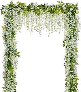 Couronne de glycine artificielle lavidc 4 pièces au total 28 pieds. Ne payez pas plus cher pour vos achats ! DIAYTAR COTE D'IVOIRE  propose une sélection de produits discount pour tous les budgets, allant de la maison à l'électroménager en passant par l'informatique, la mode et les gadgets. Faites des économies sans compromis sur la qualité !