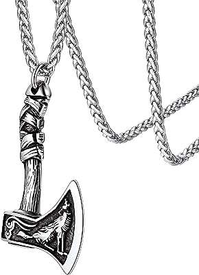 Collier pendentif hache viking en acier inoxydable pour hommes et femmes avec emballage. Découvrez DIAYTAR COTE D'IVOIRE, votre partenaire en ligne pour des achats malins et économiques. Parcourez notre sélection discount de produits pour la maison, l'électroménager, l'informatique, la mode et les gadgets et trouvez les meilleures offres du marché. Profitez de la qualité à prix réduit dès aujourd'hui, grâce à notre boutique en ligne pratique et facile à utiliser.
