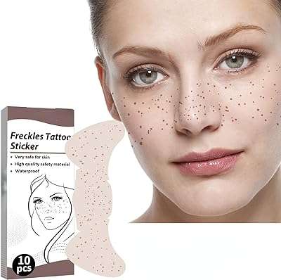 Taches de rousseur imperméables paquet de 10 autocollants de tatouage temporaire pour le visage