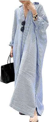 Chemise rayée en coton et lin pour femme jupe longue robe. Découvrez DIAYTAR COTE D'IVOIRE, votre destination en ligne pour des produits discount de qualité supérieure. Achetez des articles de maison, des appareils électroménagers, des équipements informatiques, des vêtements tendance et des gadgets innovants, le tout à des prix abordables qui ne vous feront pas perdre le sommeil.