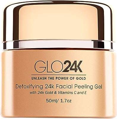 Glo24k gel peeling visage à l'or 24k formule anti-âge aux vitamines c et e
