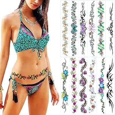 10 feuilles d'autocollants de tatouage de fleur de nombril long autocollants imperméables pour le ventre la taille. DIAYTAR COTE D'IVOIRE  : la destination incontournable pour des achats discount en ligne. Découvrez notre gamme complète de produits discount allant des indispensables de la maison aux dernières tendances en matière de gadgets et d'informatique. Faites des économies tout en obtenant des articles de qualité en un seul clic !
