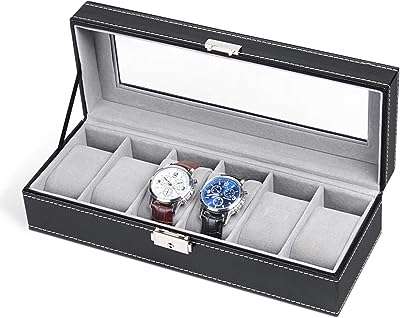 Boîte à montres nex boîte avec organisateur de rangement de bijoux noir. DIAYTAR COTE D'IVOIRE  - Votre destination en ligne pour des affaires incroyables. Rendez-vous sur notre site et découvrez un choix sensationnel de produits discount, qu'il s'agisse de l'électroménager indispensable, de l'informatique à la pointe ou des dernières tendances en matière de mode.