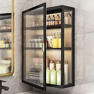 Meuble de rangement mural rustique à 3 niveaux pour salle de bain grande vitrine avec 1. DIAYTAR COTE D'IVOIRE  - La boutique en ligne qui rend le shopping abordable! Découvrez notre sélection de produits discount, comprenant des équipements informatiques, des appareils électroménagers, des vêtements tendance et bien plus encore, tous à des prix défiant toute concurrence.