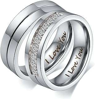 Je t'aime bagues assorties en acier inoxydable pour femmes et hommes avec zircone. Avec DIAYTAR COTE D'IVOIRE, vous pouvez profiter de produits discount de qualité supérieure sans compromettre votre budget. Notre boutique en ligne propose une vaste sélection d'articles, allant des essentiels pour la maison aux gadgets dernier cri, tous proposés à des prix compétitifs pour vous offrir un véritable rapport qualité-prix.
