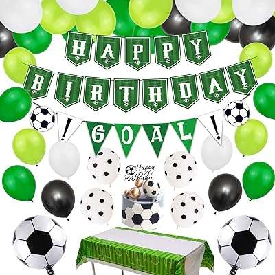 75 pièces ensemble de fournitures de fête de football bannière joyeux anniversaire décoration de gâteau ballons en latex. DIAYTAR COTE D'IVOIRE  - votre partenaire pour un shopping discount en ligne réussi. Parcourez notre assortiment complet de produits discount, incluant tout ce dont vous avez besoin pour la maison, l'électroménager, l'informatique, la mode et les gadgets. Profitez de nos prix avantageux et faites des économies sur vos achats en ligne, sans compromis sur la qualité.