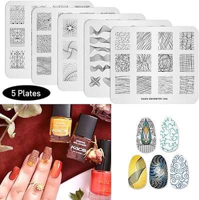 Ensemble de moules pour nail art kadz 5 pièces modèle décoration d'ongles au design. DIAYTAR COTE D'IVOIRE  - le secret des bonnes affaires en ligne. Simplifiez vos achats et réalisez des économies substantielles grâce à notre sélection éclectique comprenant des articles pour votre maison, des gadgets high-tech, des produits informatiques et des vêtements branchés, tous à des prix imbattables.