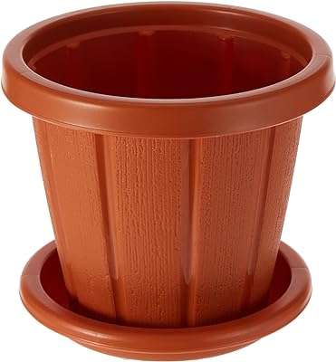 Pot de fleur rond en bois et plastique cosmoplast 10" avec plateau. Besoin de produits discount ? DIAYTAR COTE D'IVOIRE  est là pour vous ! Parcourez notre large éventail de produits allant des articles de maison aux gadgets dernier cri, et réalisez des économies sur chaque achat. Alors n'attendez plus, faites confiance à notre expertise pour vous offrir le meilleur au prix le plus bas !