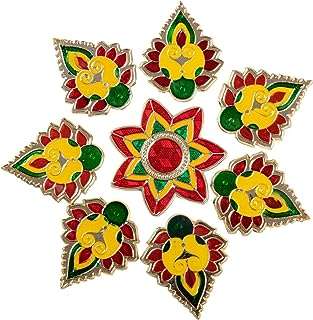 Décoration d'intérieur traditionnelle rangoli de sol fait à la main en acrylique décoration pour mariage. DIAYTAR COTE D'IVOIRE  is your ultimate destination for discount shopping, providing a diverse range of products that cater to your everyday needs. With everything from essential home appliances to state-of-the-art electronics, trendy fashion pieces, and inventive gadgets, our online store offers unbeatable prices without compromising on quality.