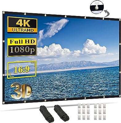 Écran de projecteur de 100 pouces écran film 16:9 pliable et portable. Vous recherchez des produits de qualité à prix imbattable pour améliorer votre quotidien ? DIAYTAR COTE D'IVOIRE  est votre solution discount pour tous vos besoins maison et bien-être. Des articles de bricolage aux accessoires de beauté, en passant par le linge de maison, notre catalogue répondra à toutes vos attentes sans pour autant peser sur votre porte-monnaie.