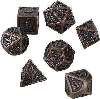 Jeu de dés en métal de 7 pièces jeu antiques jeux pour le bureau et la